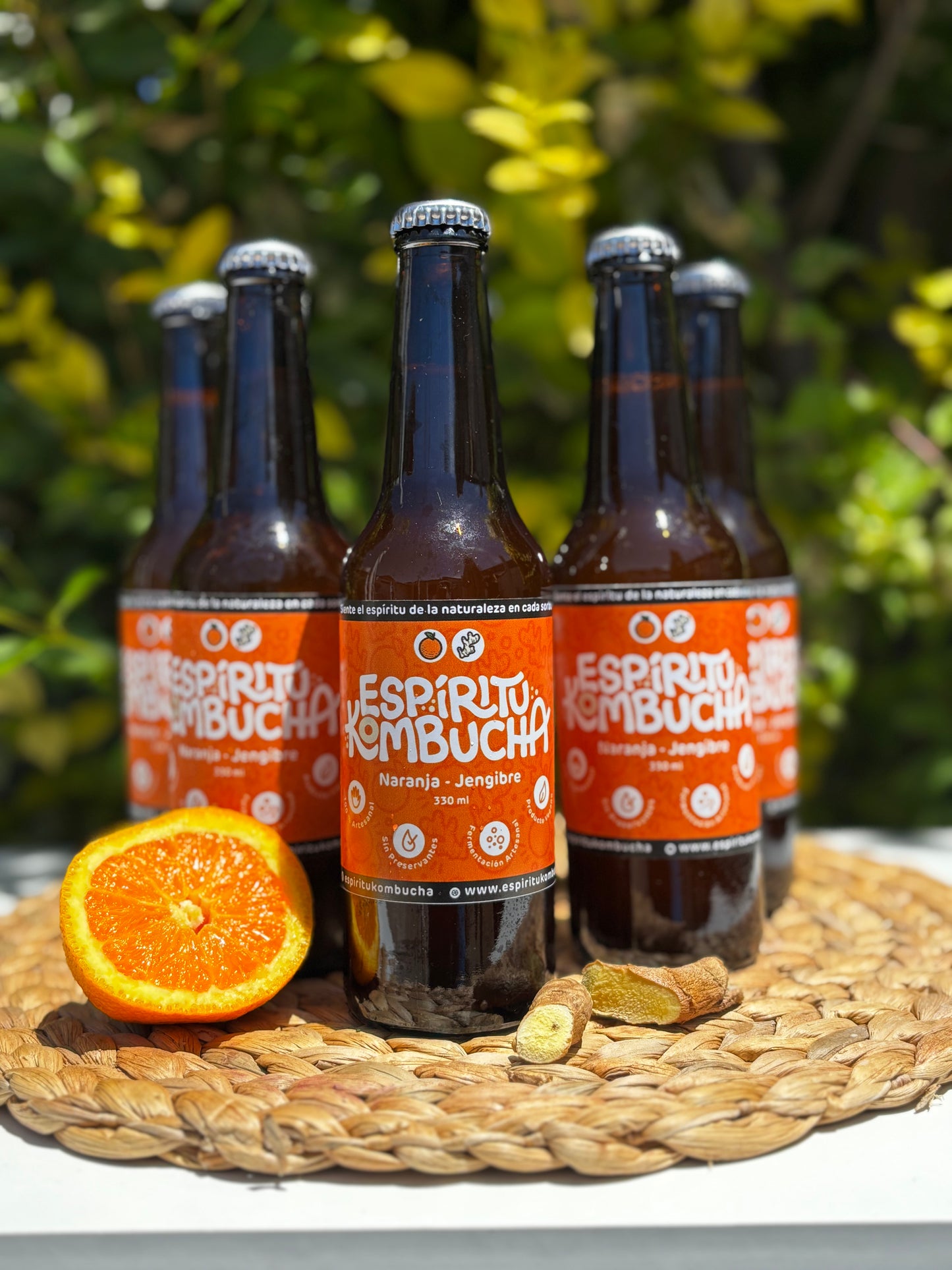 Pack 6 Kombuchas Naranja Jengibre 330 cc