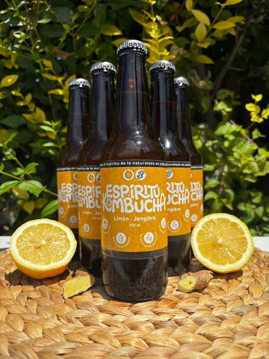 Pack 6 Kombuchas Limón Jengibre 330 cc