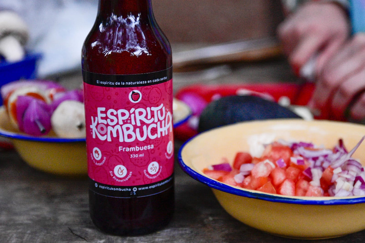 Pack 12 Kombucha Frambuesa 330 cc. El Poder Antioxidante
